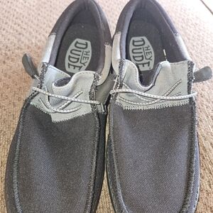 Hey Dude Men's Black Loafers